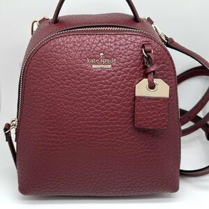 NWT Burgundy KATE SPADE Mini Caden Carter Bag Black Cherry Backpack